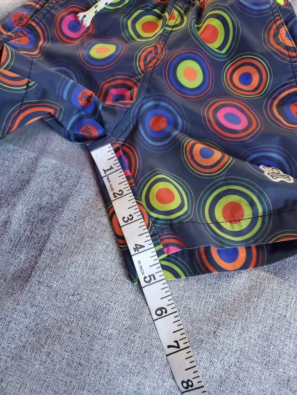 Psycho Bunny Boys Swim Trunks Multicolor Summer Beach Vacation Size 4 Mesh Lined